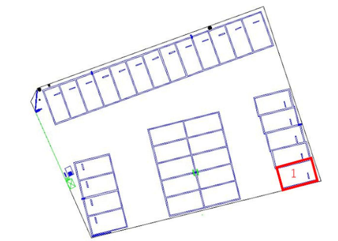 福生駅前第1の駐車配置図