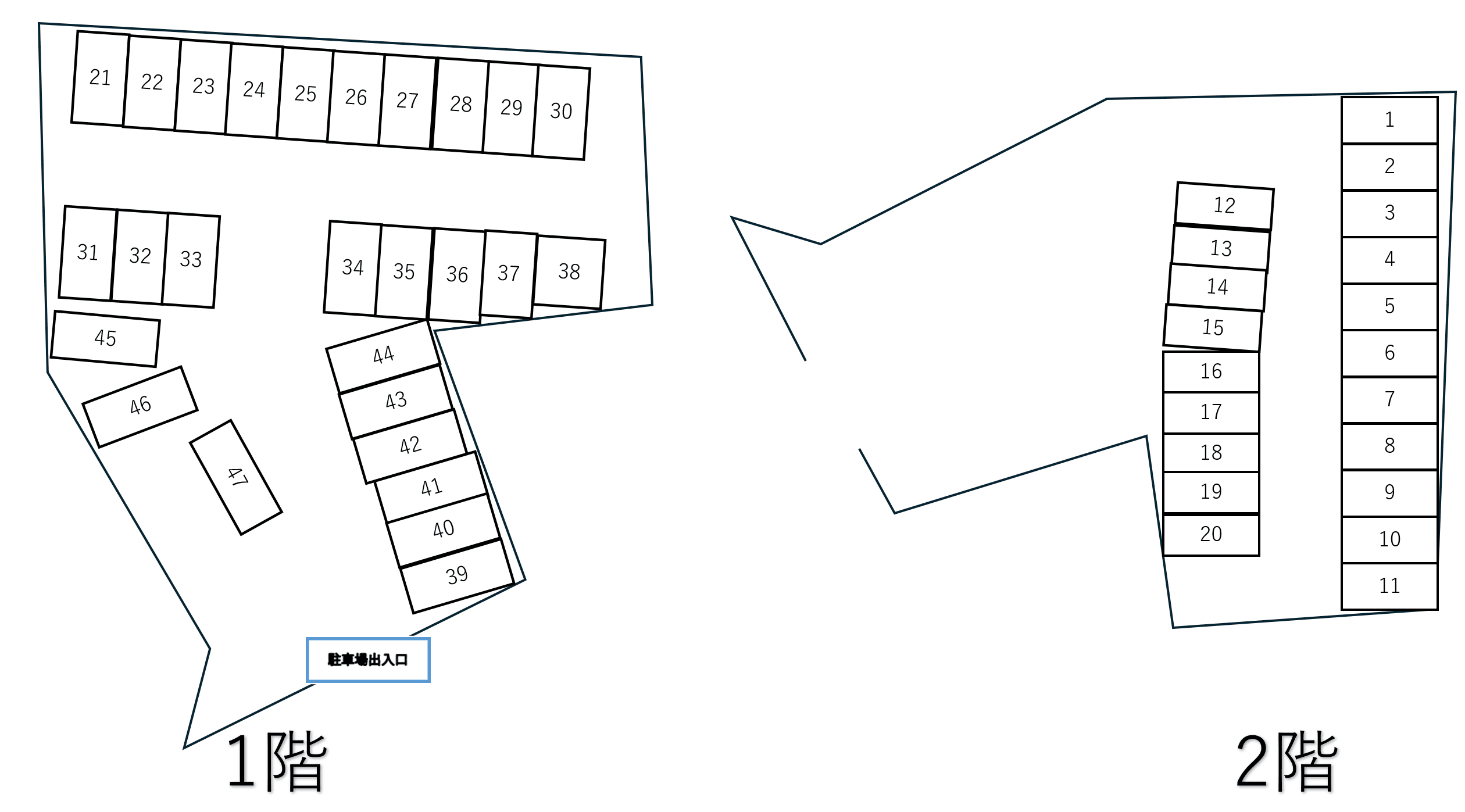 天幸ビル6付山下駐車場の駐車配置図
