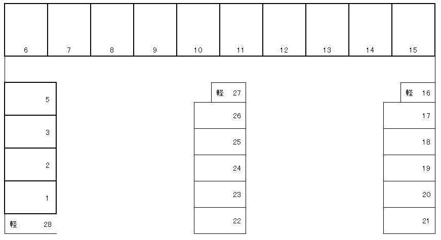 ジョイフルカネキ竹末駐車場の駐車配置図