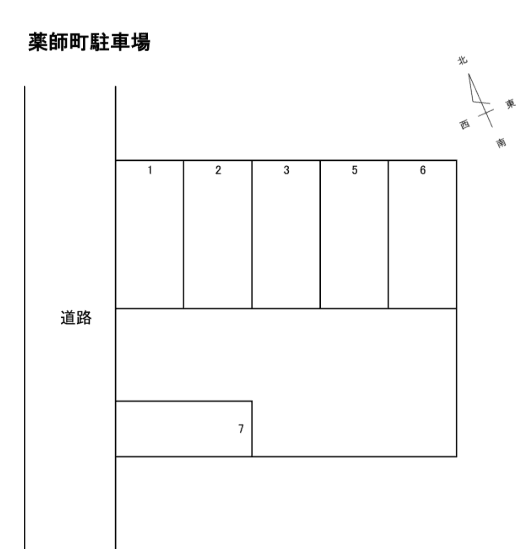 薬師町駐車場の駐車配置図