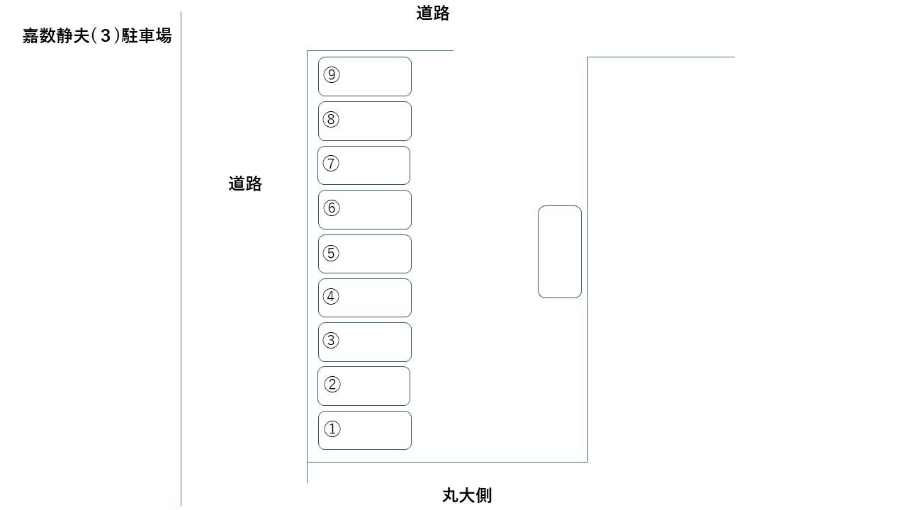 嘉数静夫(3)駐車場の駐車配置図