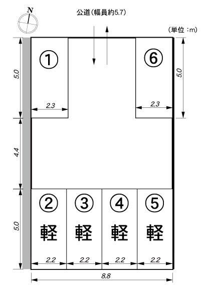 いとうパーキングの駐車配置図