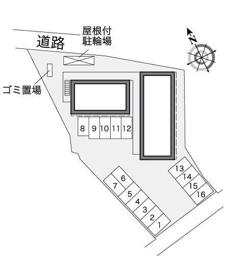 ヴィラ東加古川(36400)の駐車配置図