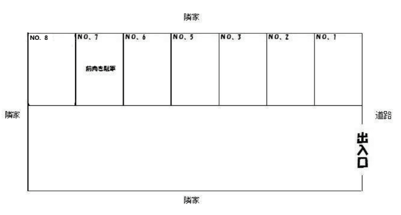 ケイエスパーキングの駐車配置図
