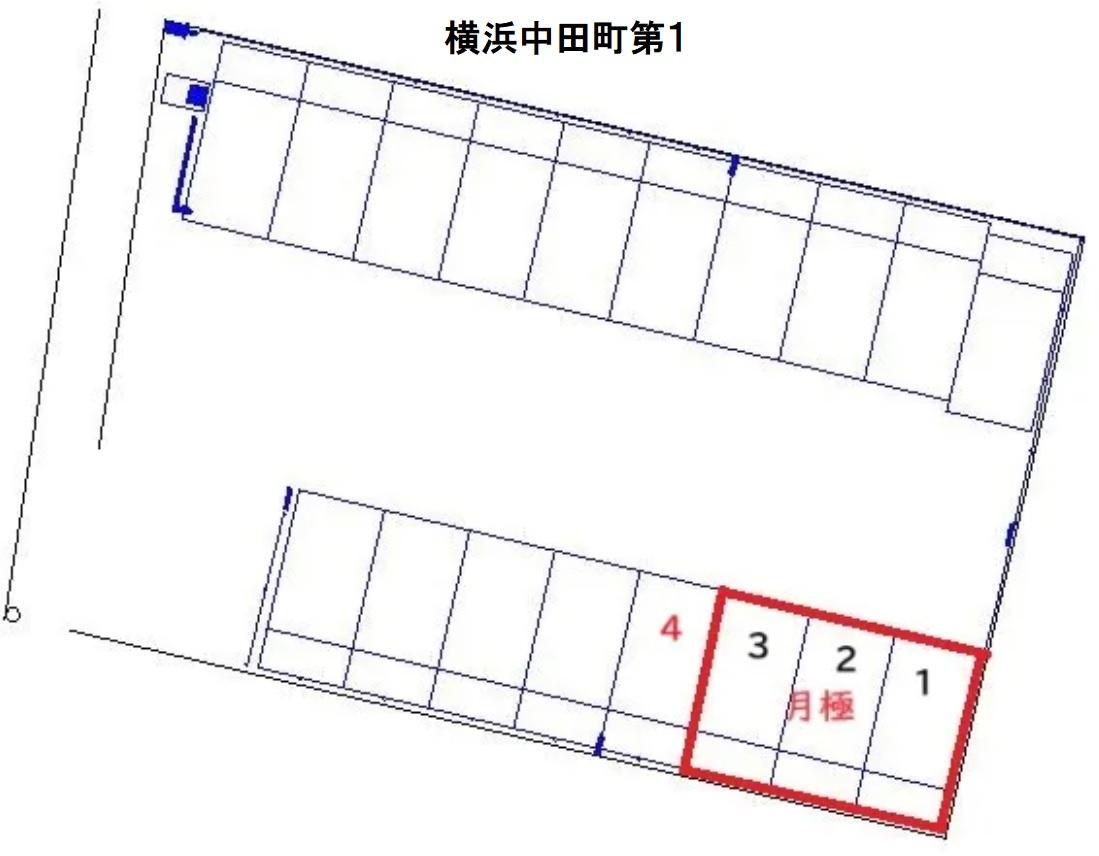 横浜中田町第1の駐車配置図