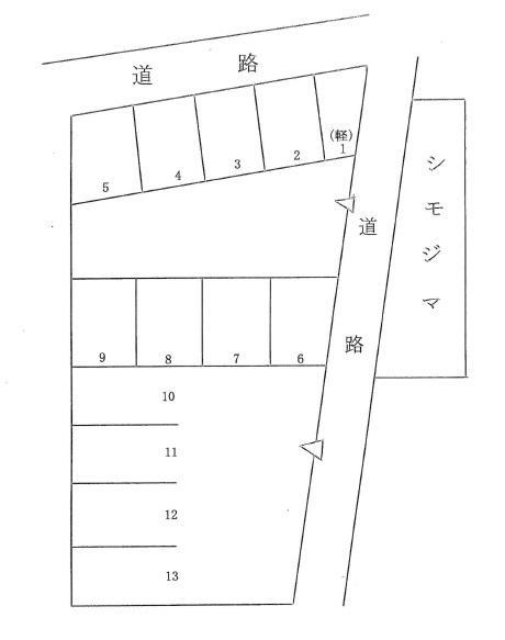 二ツ木第1駐車場の駐車配置図