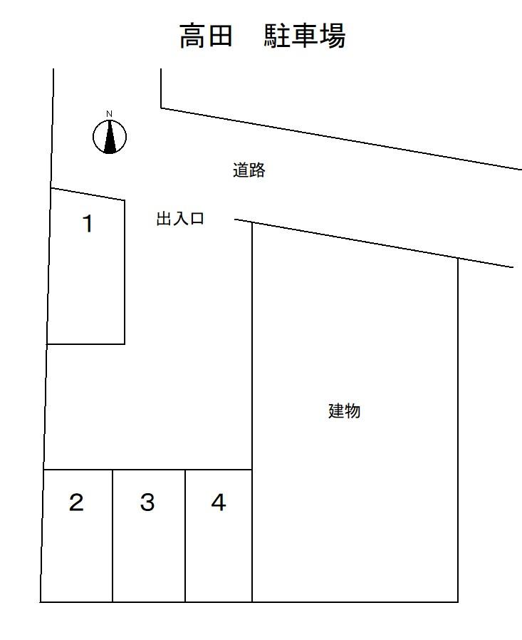 高田 駐車場の駐車配置図