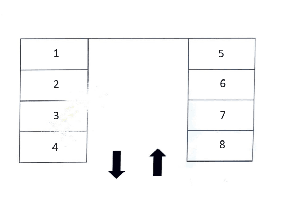 川村パーキング(神田)の駐車配置図