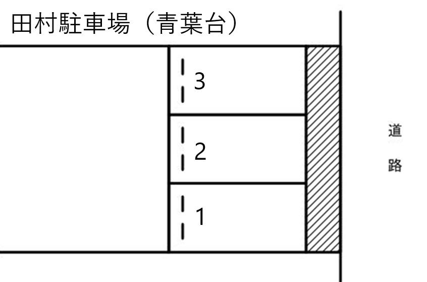 田村駐車場(青葉台)の駐車配置図