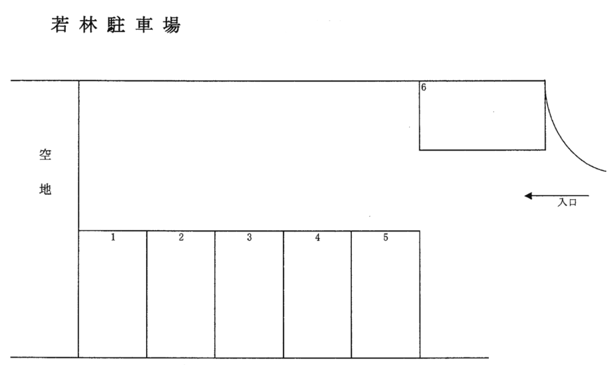 若林駐車場の駐車配置図