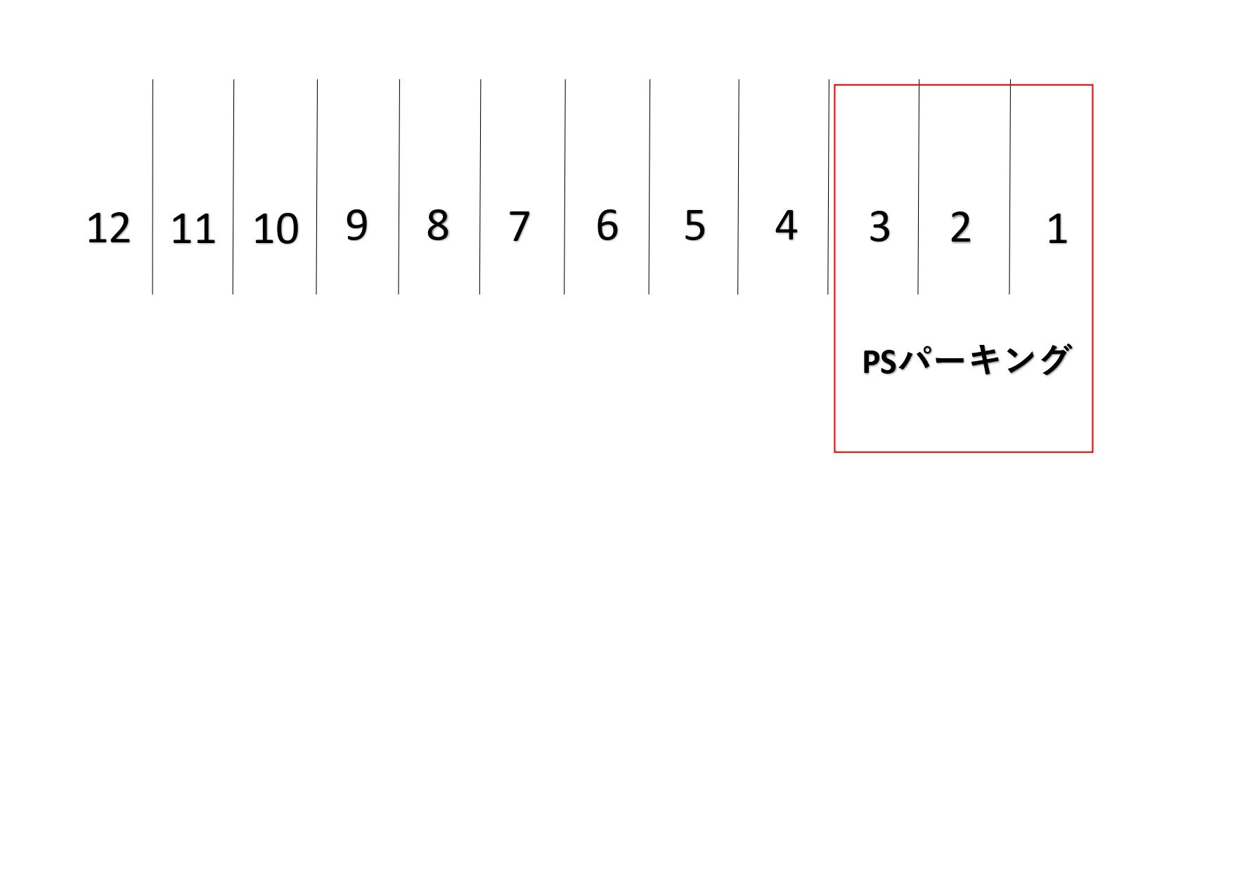 出汐3丁目田中ガレージの駐車配置図