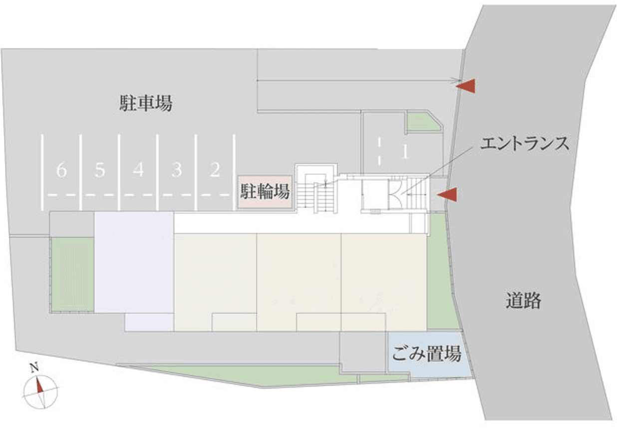 ユアーズ学園Ⅱの駐車配置図