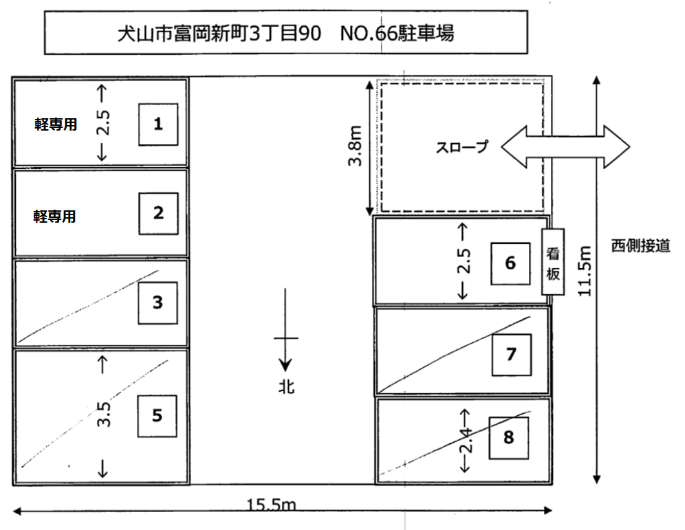 犬山-66の駐車配置図