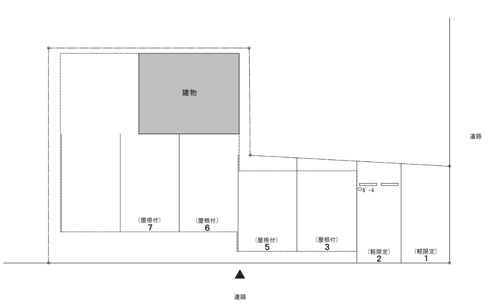 石引4丁目44月極駐車場の駐車配置図