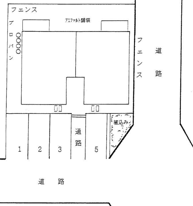 コーポ木村駐車場の駐車配置図