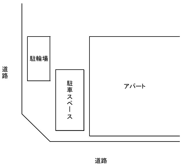 加藤第2コーポ駐車場の駐車配置図