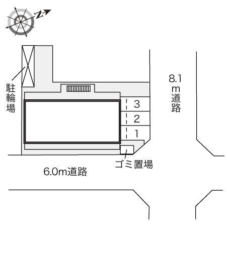 西本町(22301)の駐車配置図