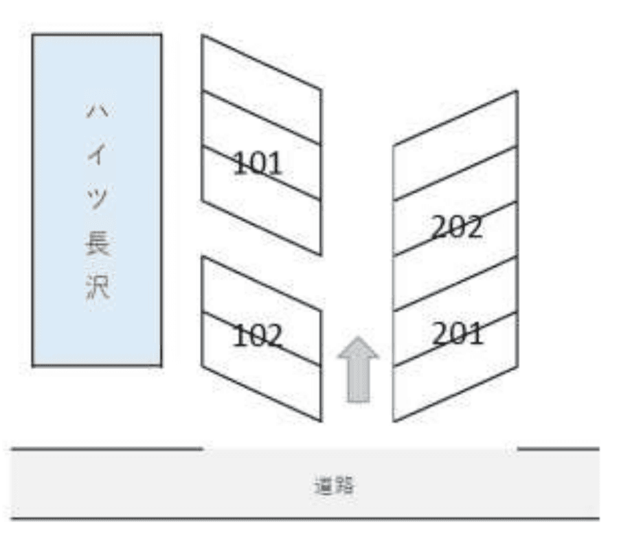 高橋1(長沢)駐車場1の駐車配置図