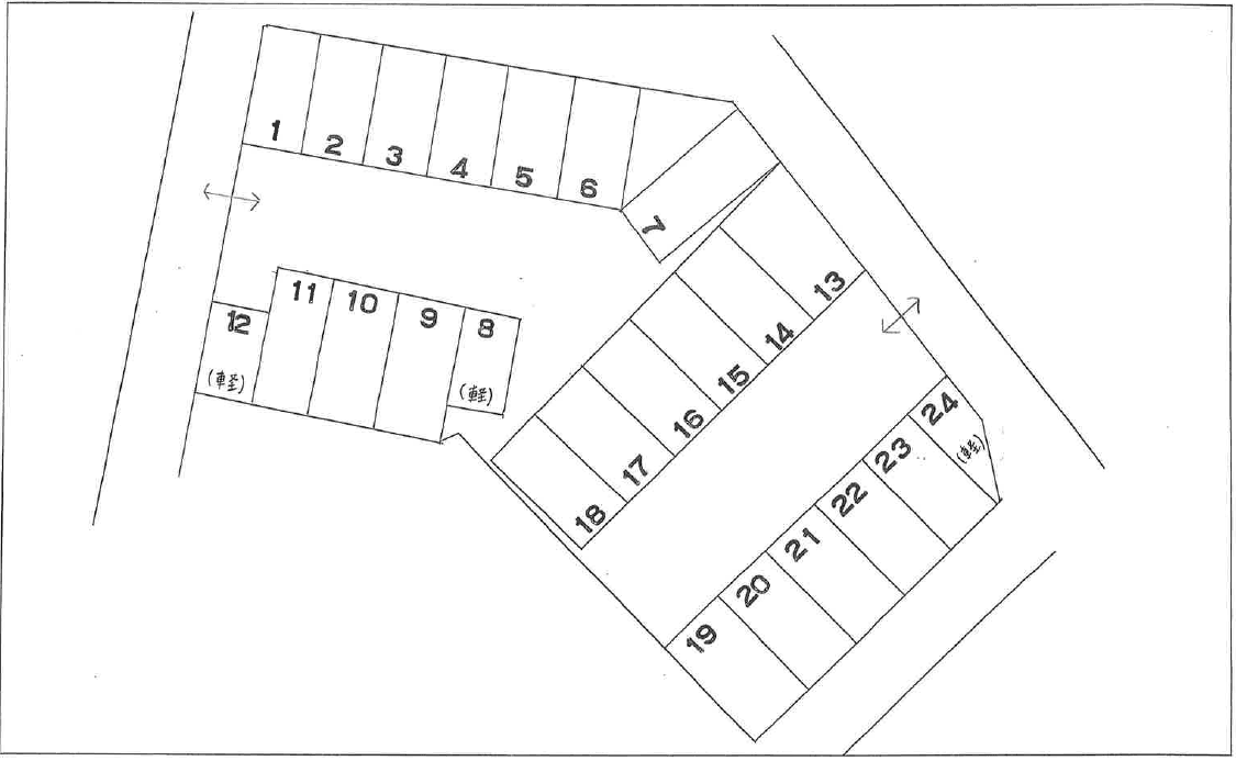 枝光本町里村パーキングの駐車配置図