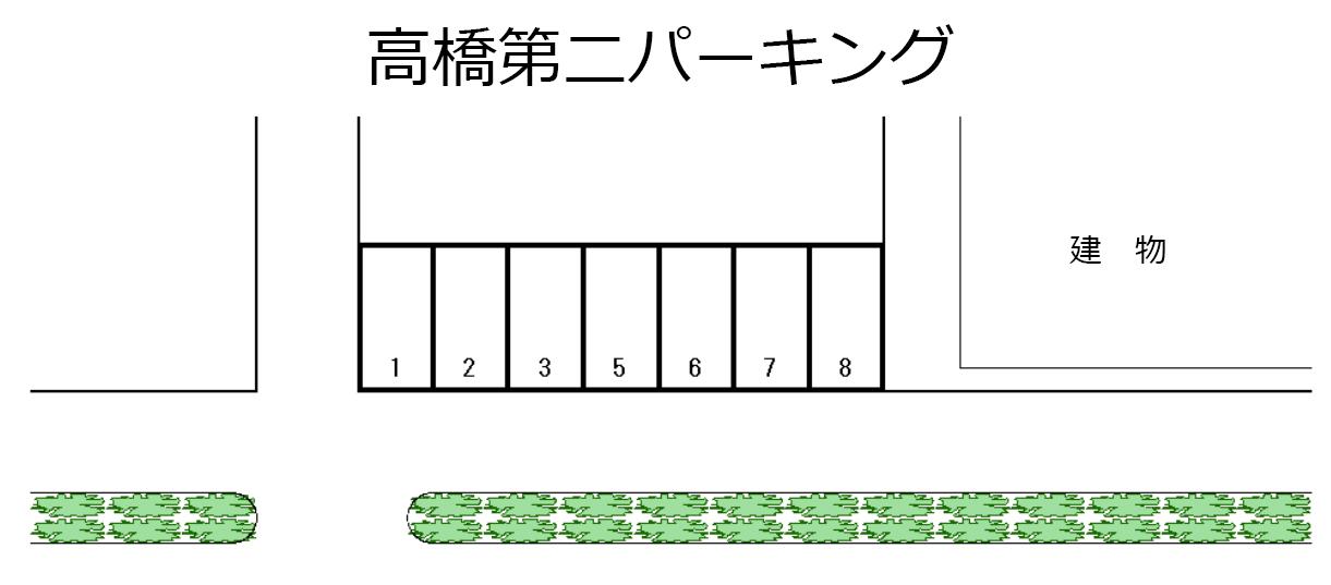 高橋第二パーキングの駐車配置図