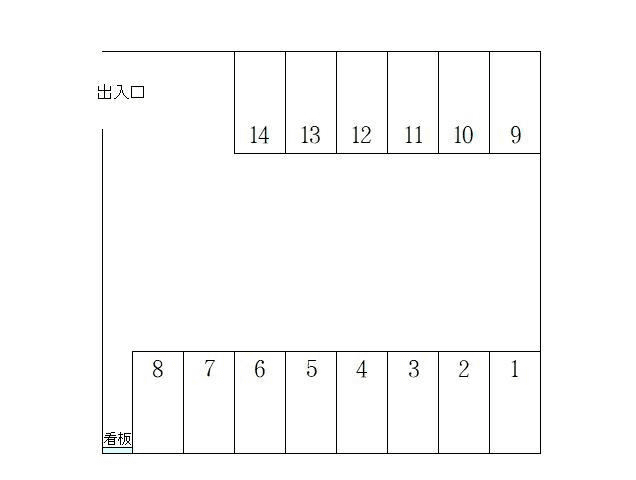 K・Mパーキングの駐車配置図