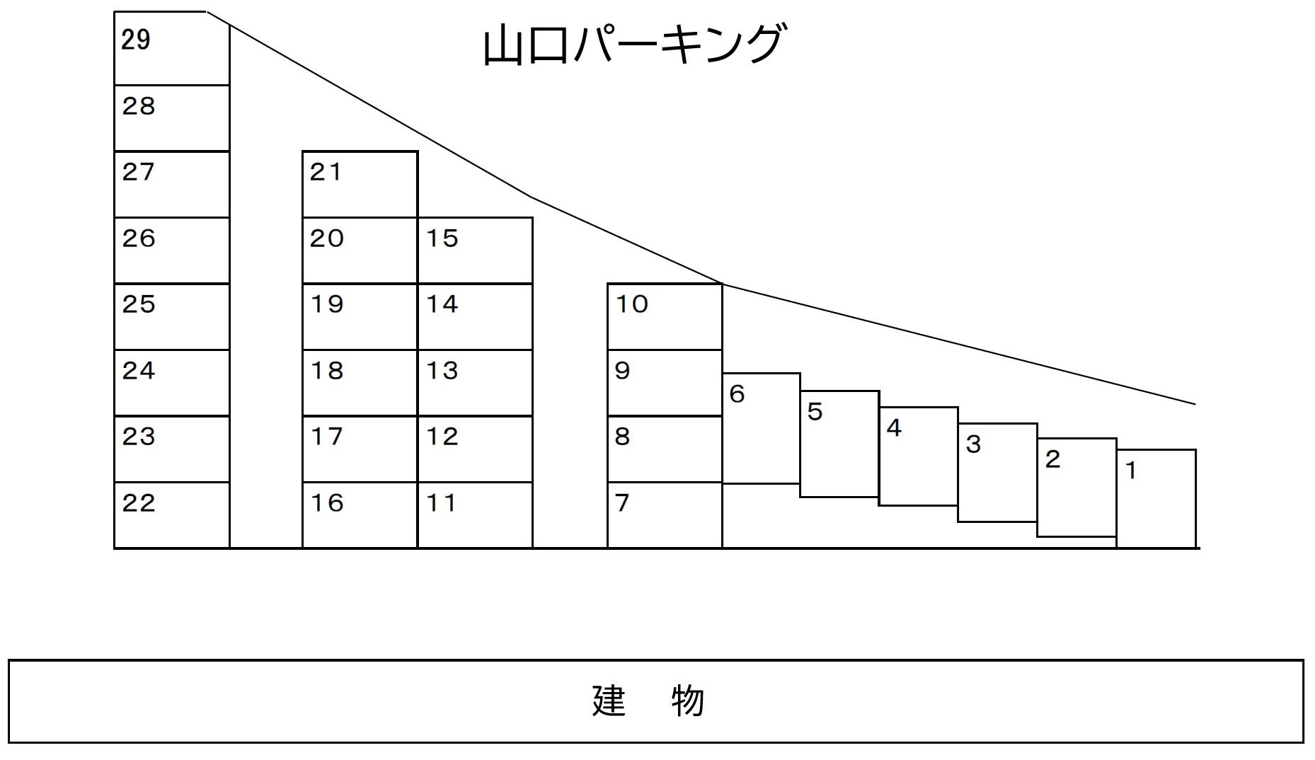 山口パーキングの駐車配置図