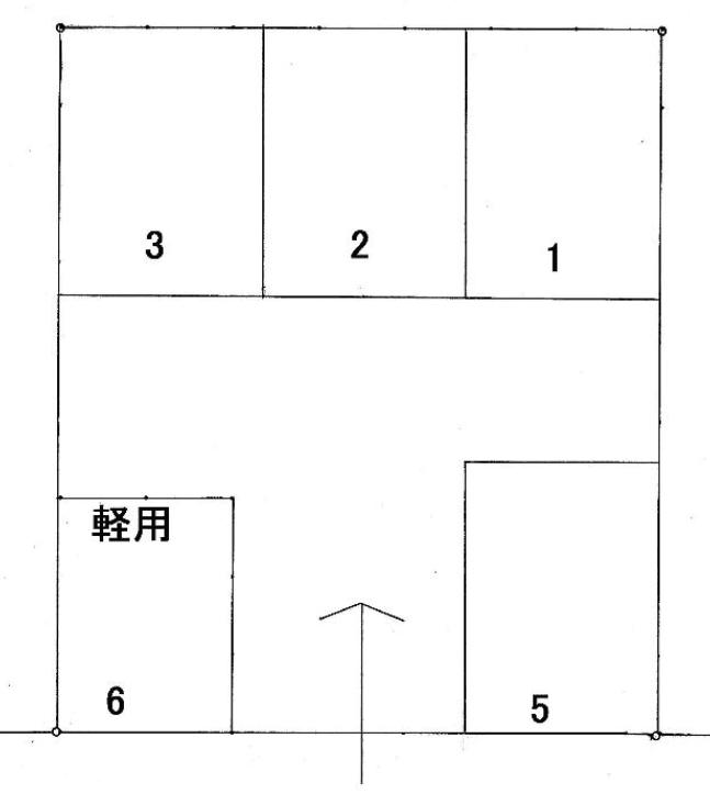 みつきガレージの駐車配置図