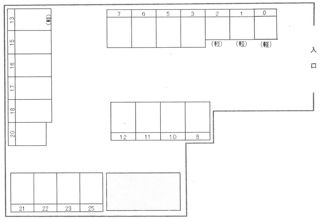 樽井2丁目駐車場の駐車配置図