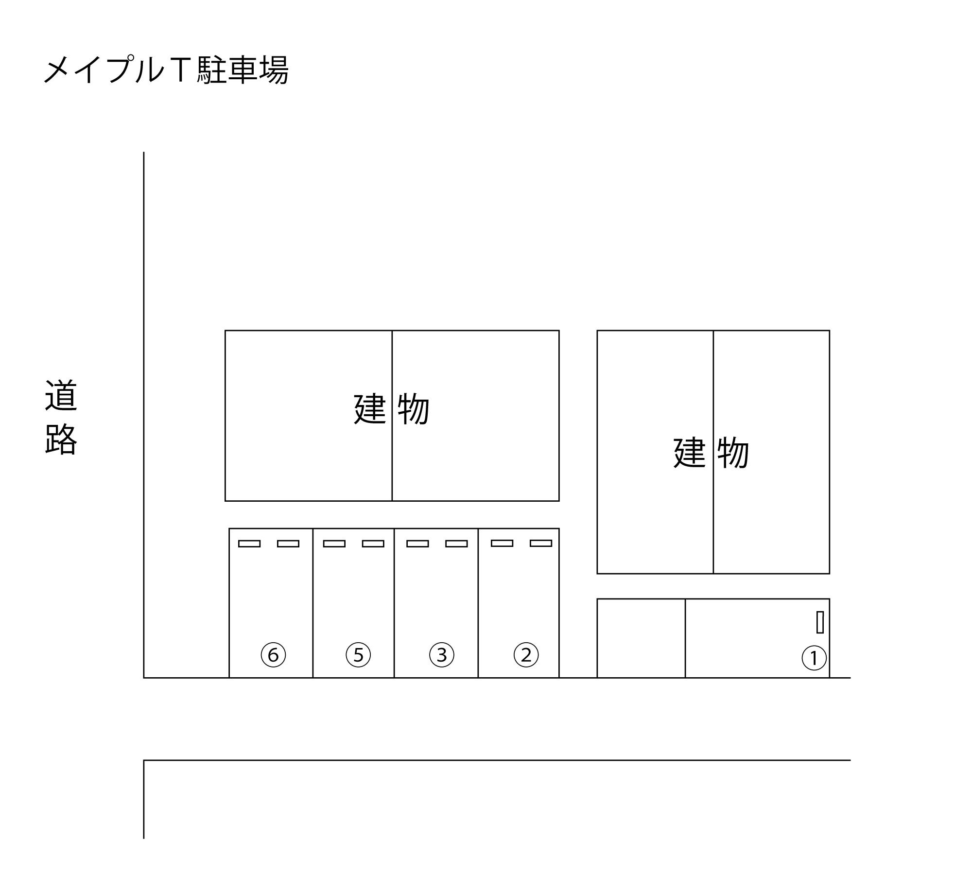 メイプルT駐車場の駐車配置図