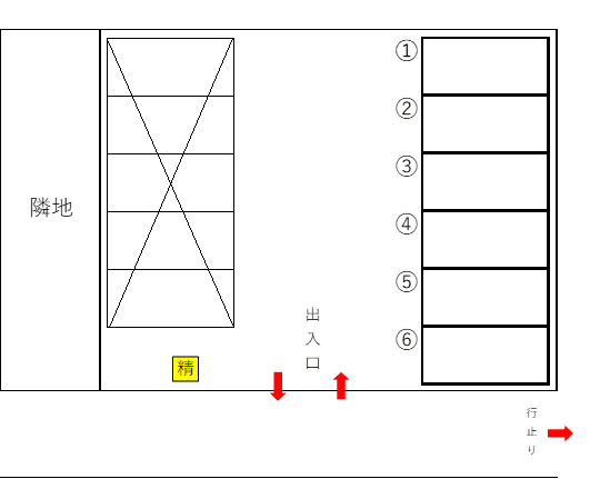 立川西砂町第4の駐車配置図