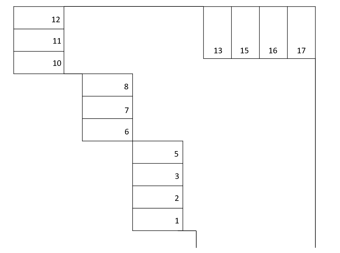 ヤマゲン駐車場の駐車配置図