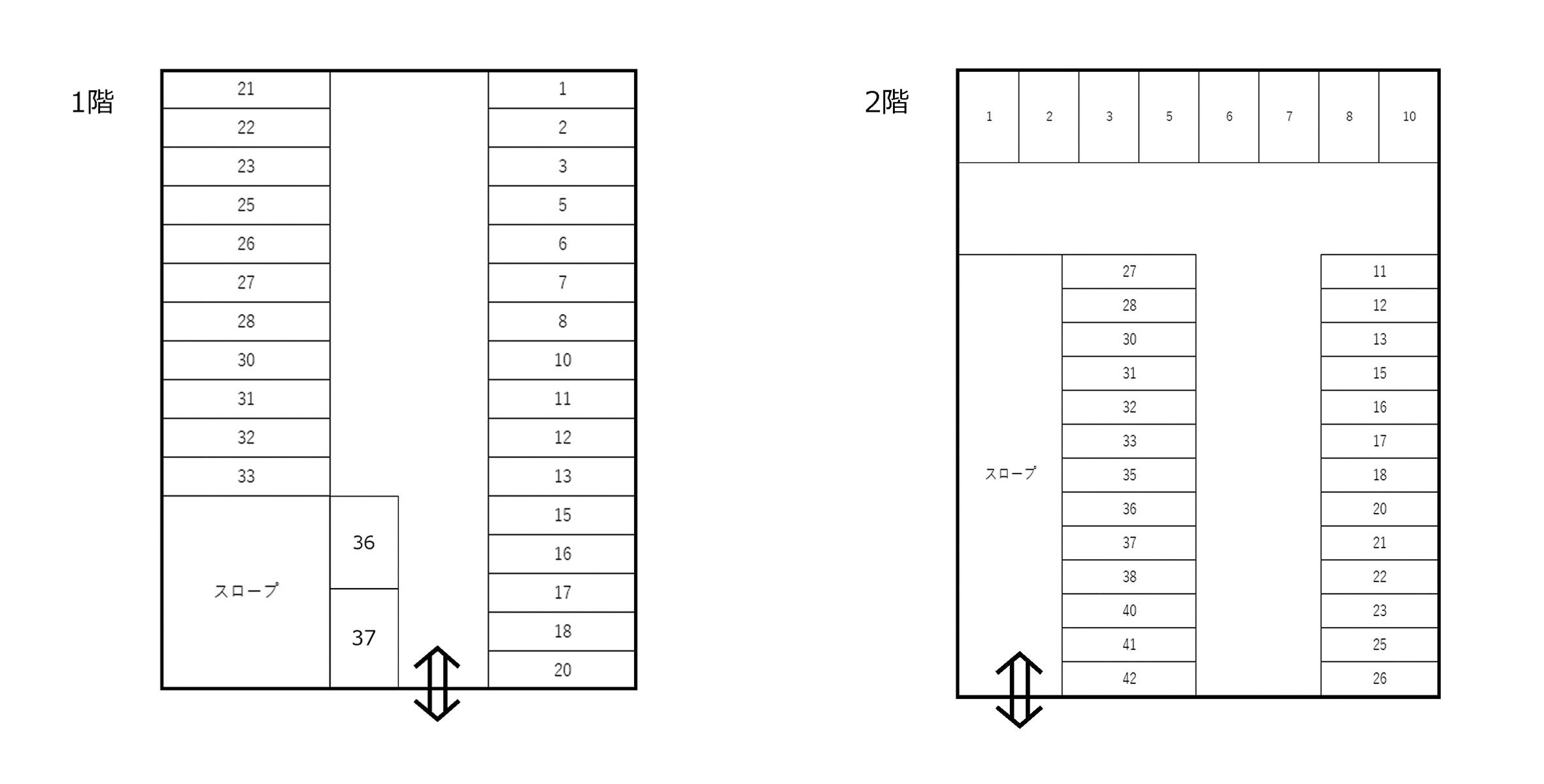千鳥23916駐車場の駐車配置図