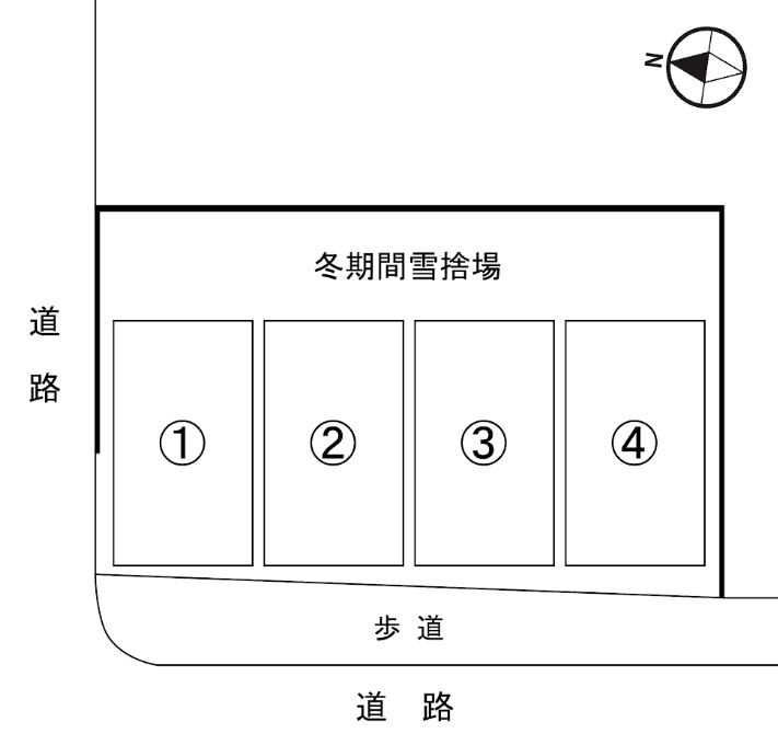 堤町2丁目松橋駐車場の駐車配置図