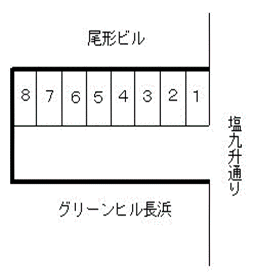 利根駐車場の駐車配置図