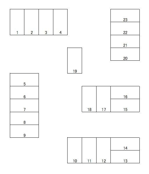 永国・笠松駐車場の駐車配置図