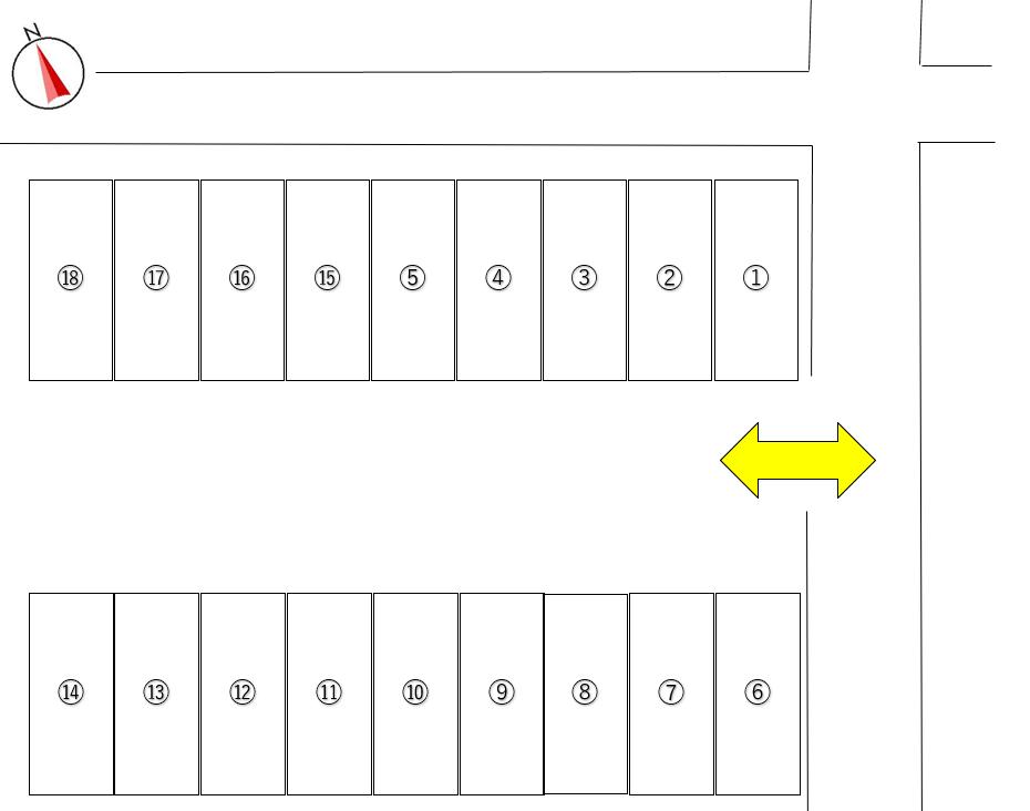 清水正子駐車場の駐車配置図