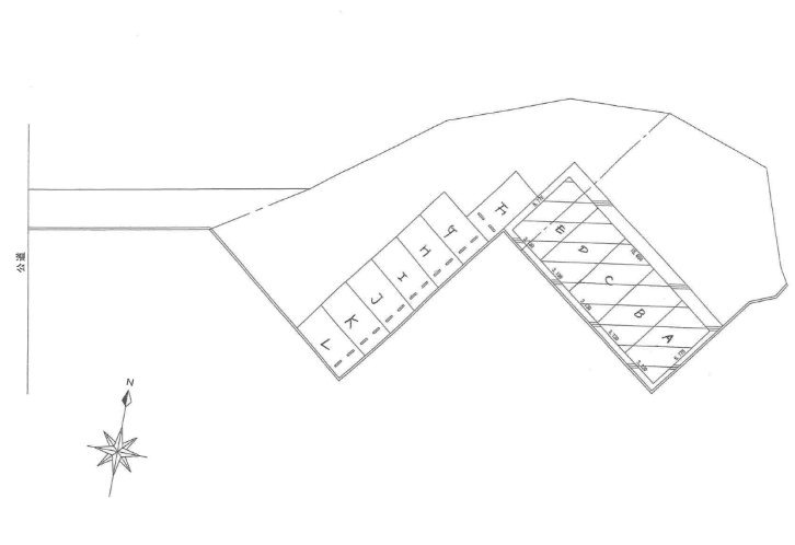 道光寺北パーキングの駐車配置図