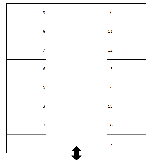 磐田市天龍駐車場の駐車配置図