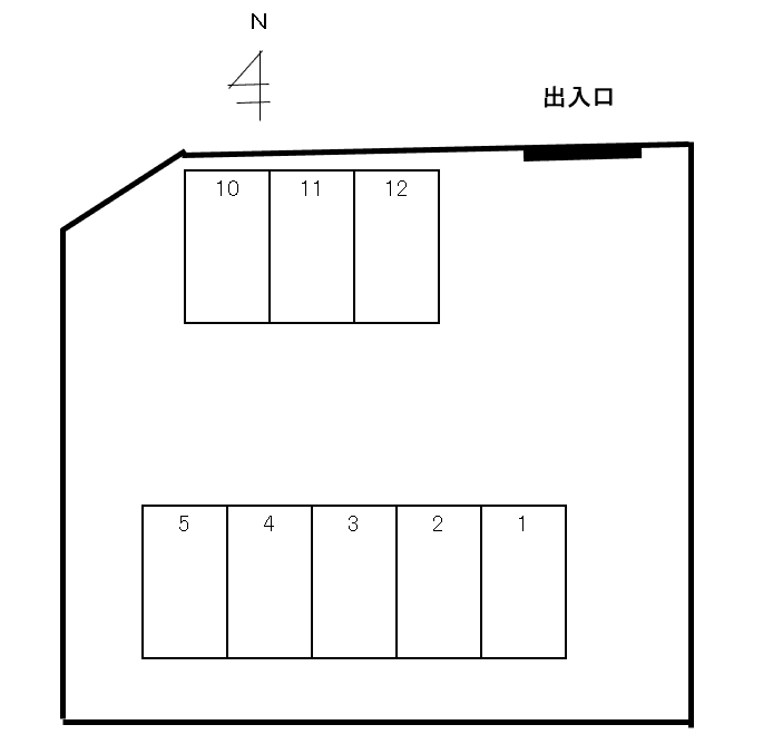 APパーク北条の駐車配置図