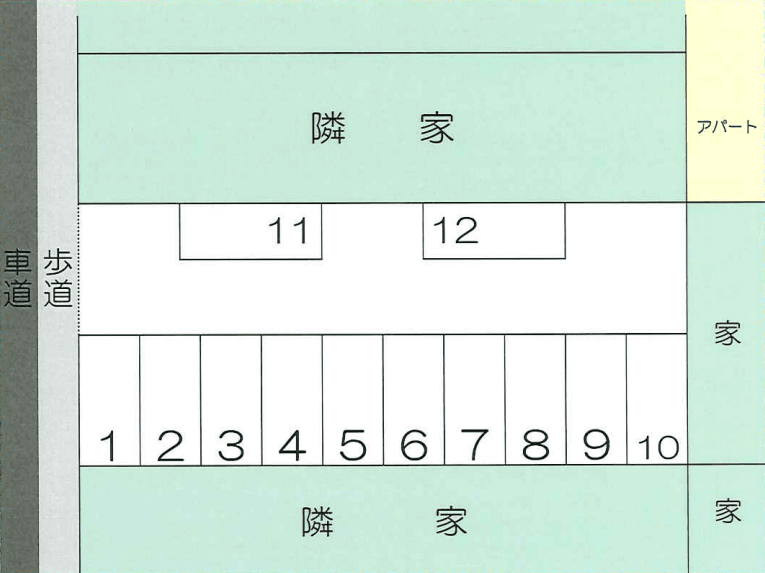 山本駐車場の駐車配置図
