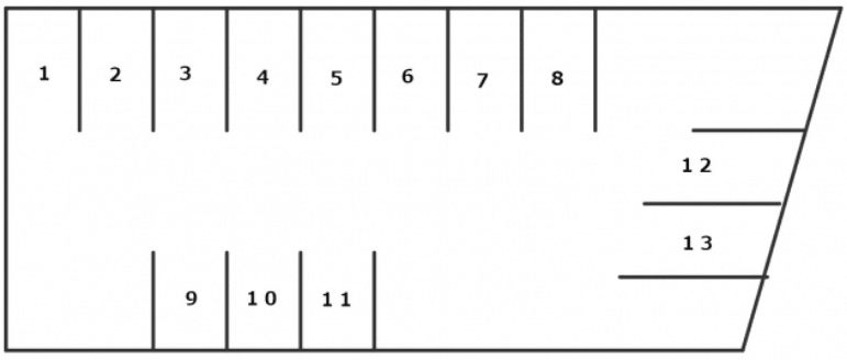 野比1丁目駐車場の駐車配置図