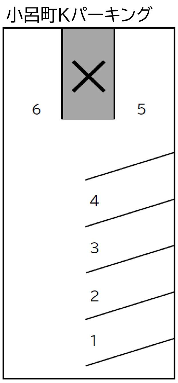 小呂町Kパーキングの駐車配置図