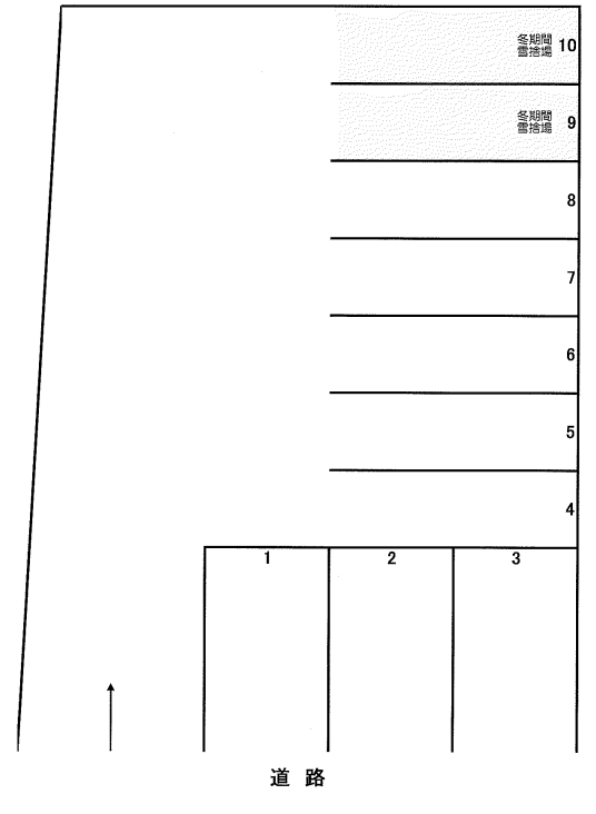 南郷通6丁目南28駐車場の駐車配置図