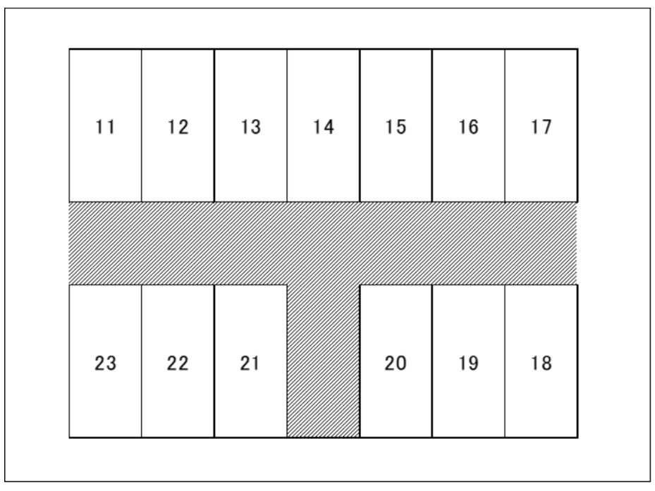 伊原第3駐車場の駐車配置図