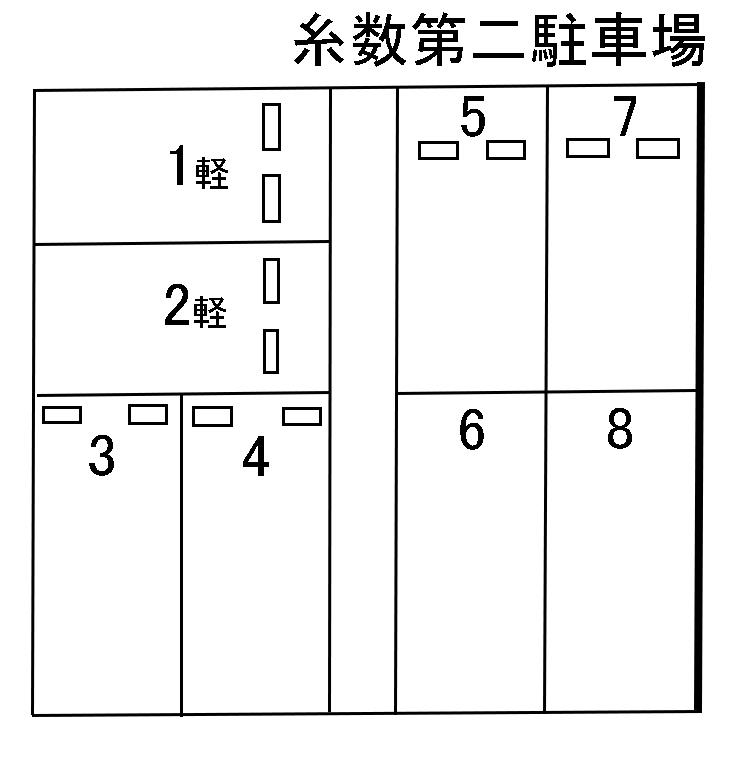 糸数第二駐車場の駐車配置図