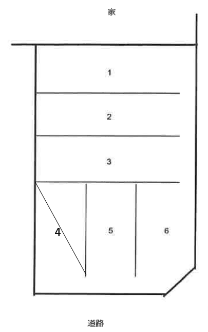 ホーム不動産パーキング6の駐車配置図