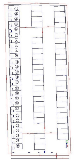 東広島駅前の駐車配置図