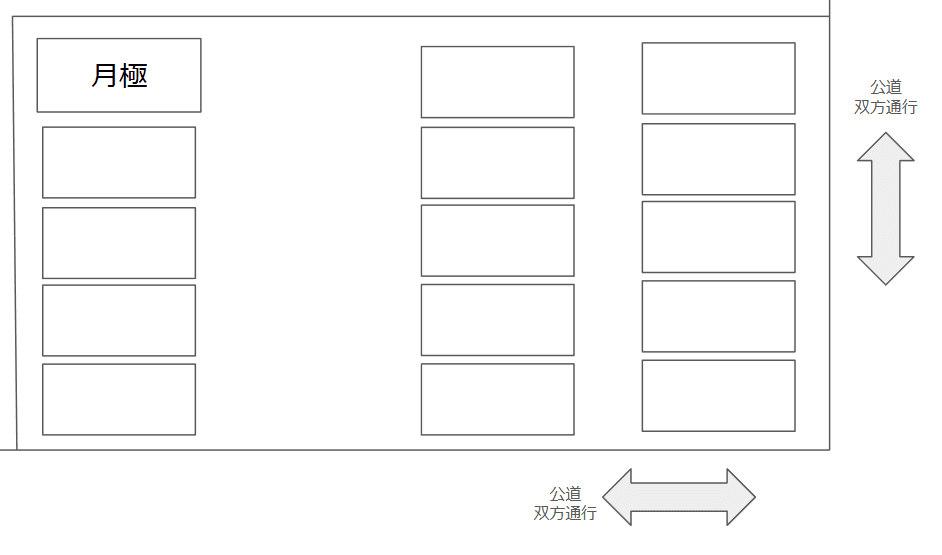 JR春日井駅西の駐車配置図