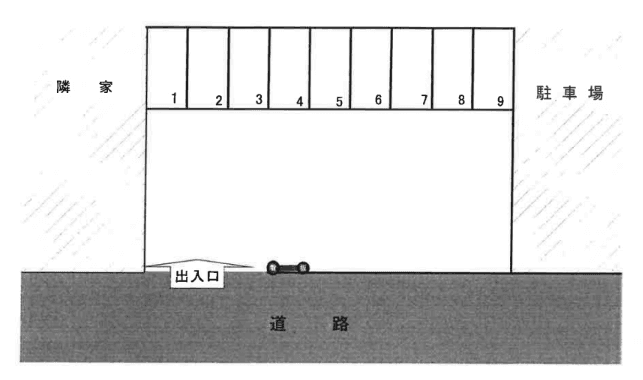 藤田パーキングの駐車配置図