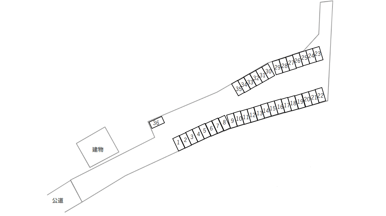 宝塚土地駐車場の駐車配置図